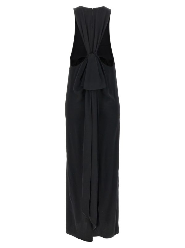 Crepe satin maxi dress - immagine 2