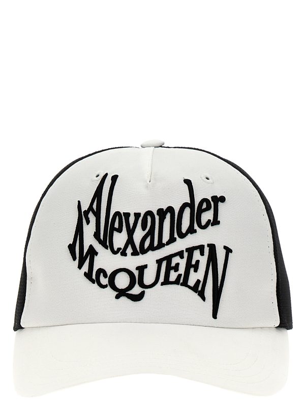 'Warped logo' baseball cap