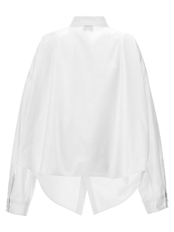 Asymmetric shirt with logo embroidery - immagine 2