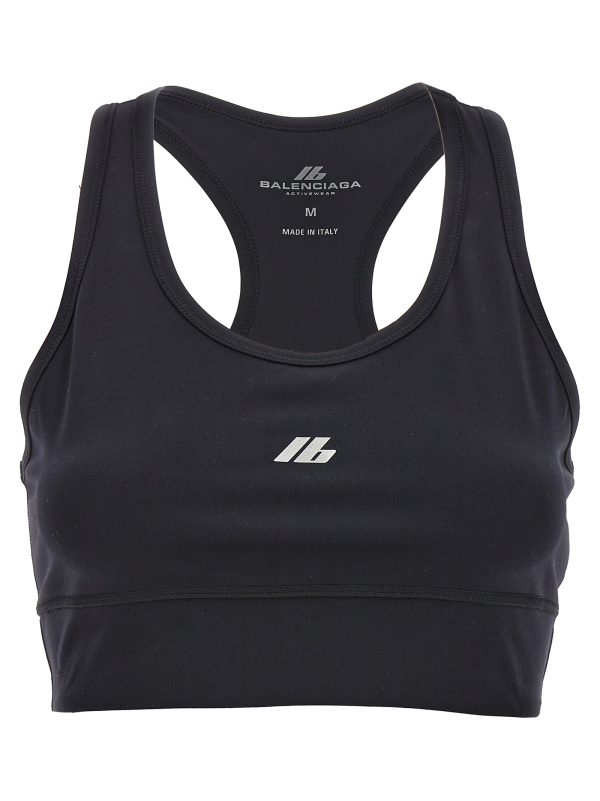 Sporty reflective logo top