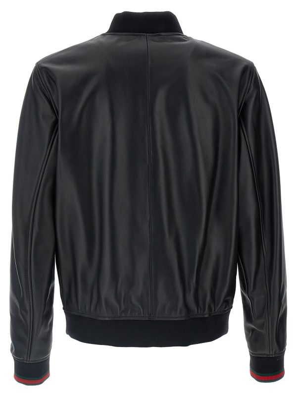 Leather bomber jacket - immagine 2