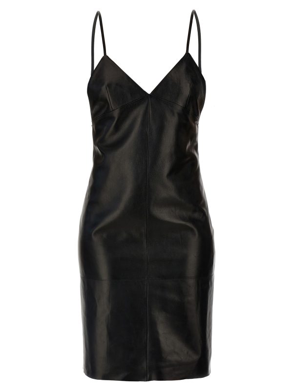 Leather slip dress