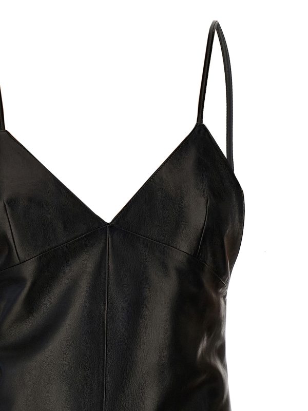 Leather slip dress - immagine 3