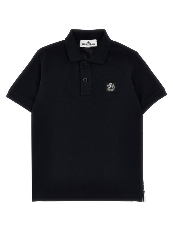 Logo patch polo shirt