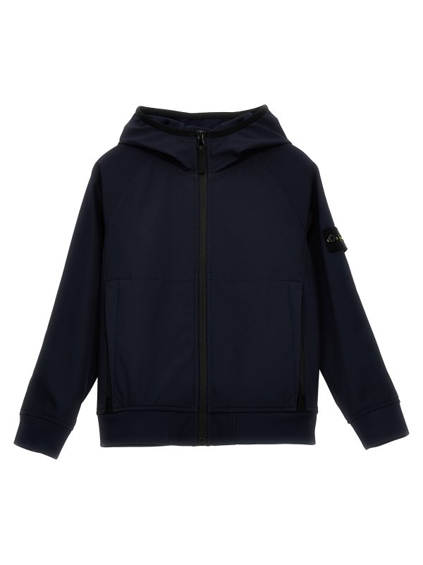 Logo badge hooded jacket