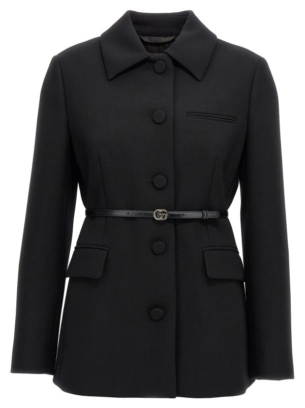 Wool crêpe coat