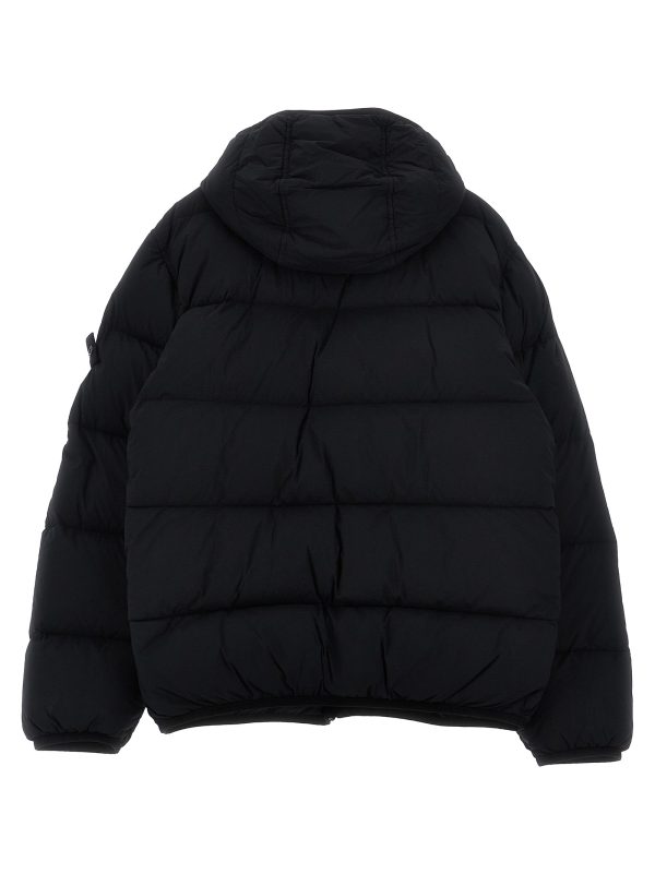 Logo patch hooded down jacket - immagine 2