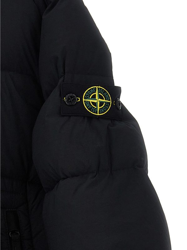 Logo patch hooded down jacket - immagine 3