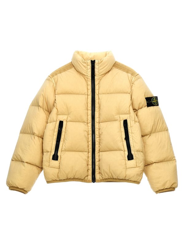 Logo patch down jacket