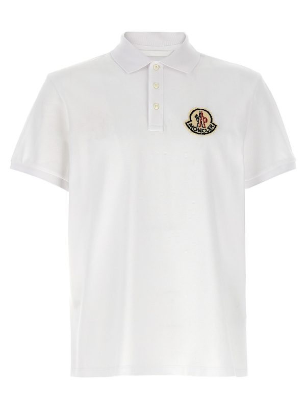 Logo patch polo shirt