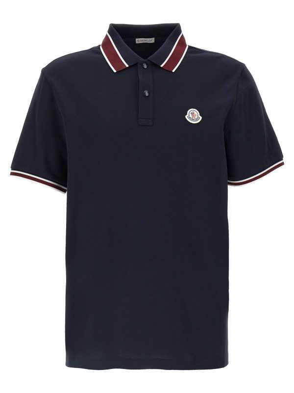 Logo patch polo shirt