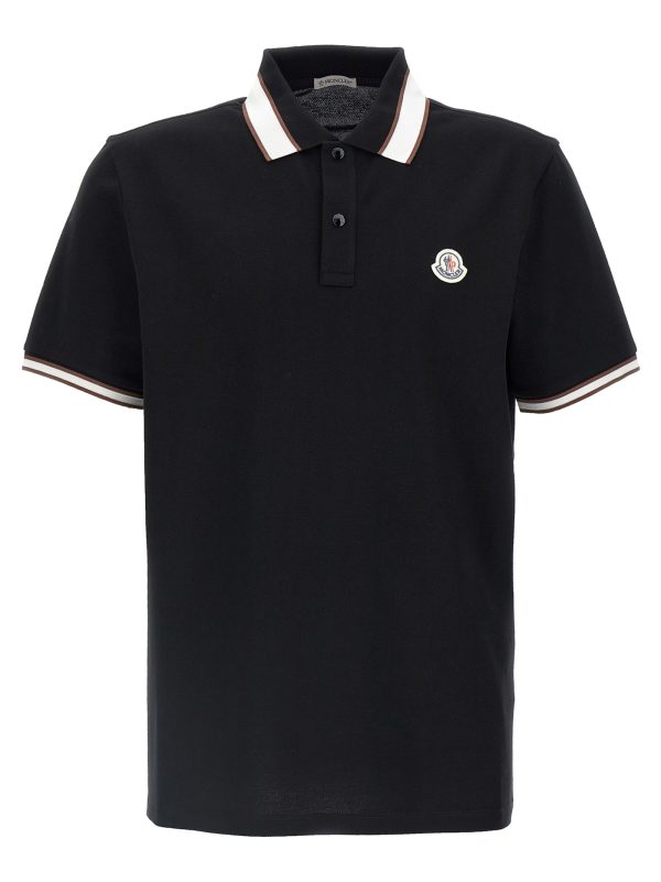 Logo patch polo shirt