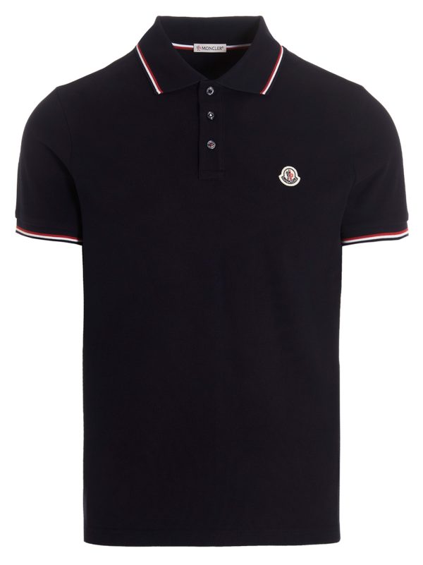 Logo patch polo shirt