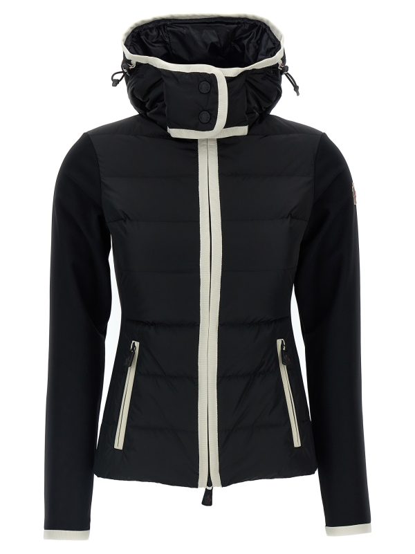 Two-material hooded jacket