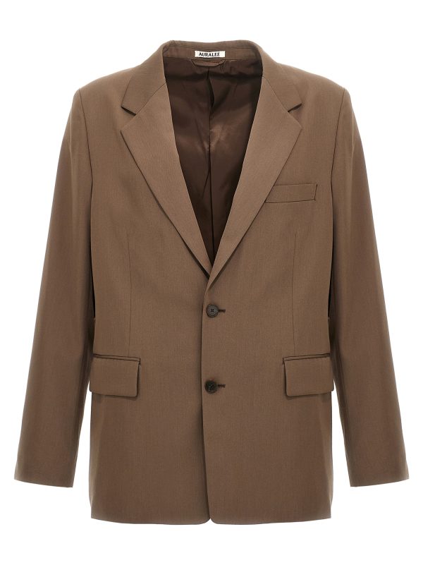 Single-breasted wool blazer