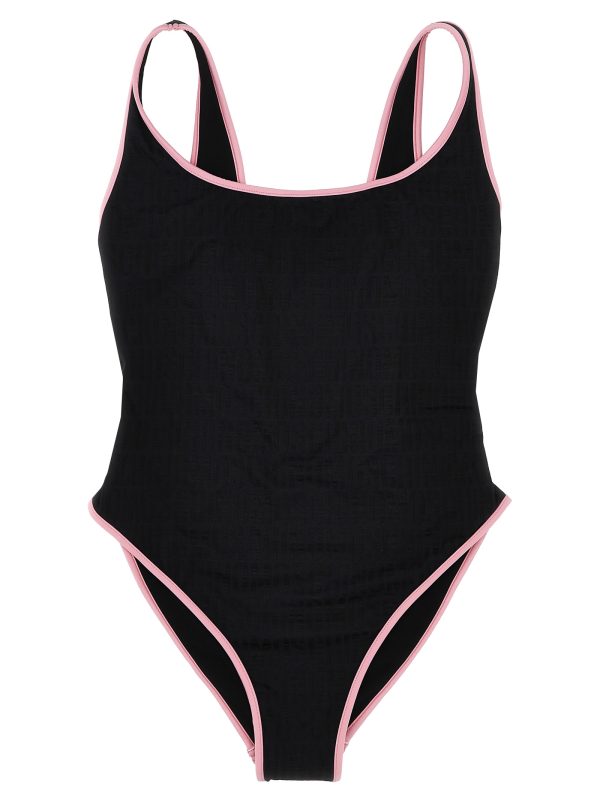 'Logo' one-piece swimsuit