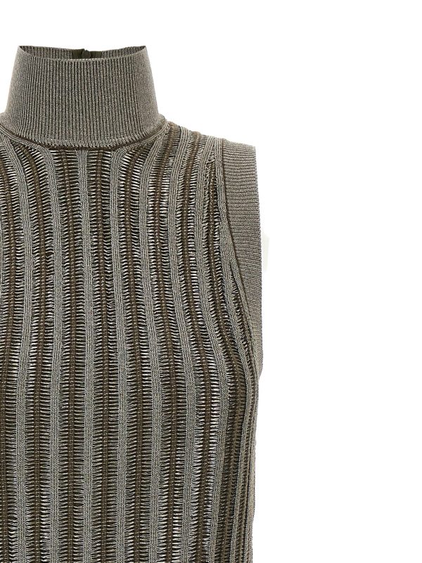 Laminated knit dress - immagine 3