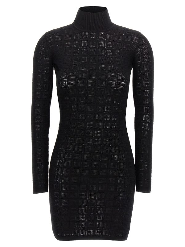 Openwork logo dress