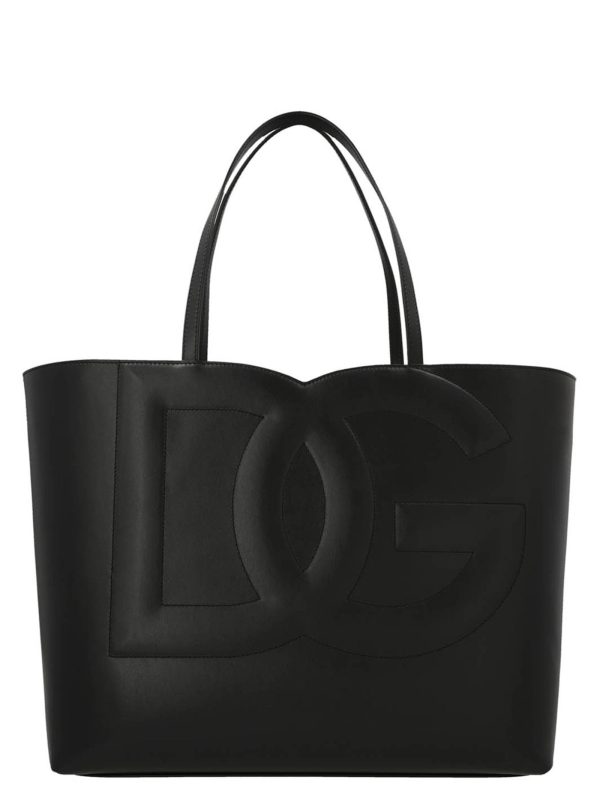 'Logo' midi shopping bag