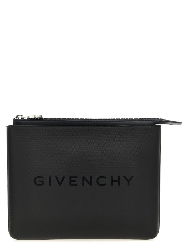 Logo clutch bag