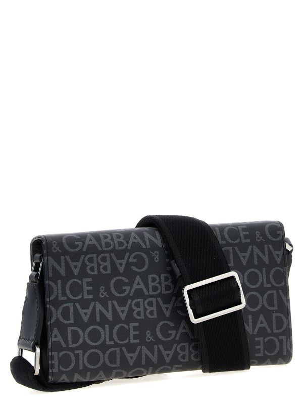 Coated jacquard crossbody bag - immagine 2