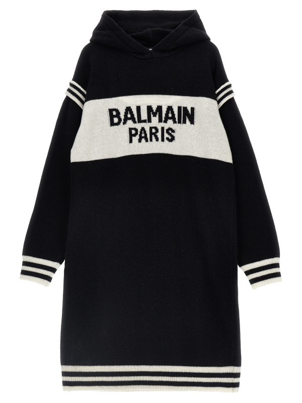 Logo hooded dress