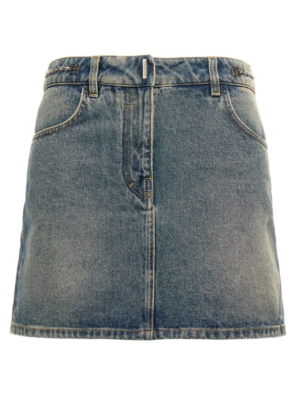 Denim mini skirt