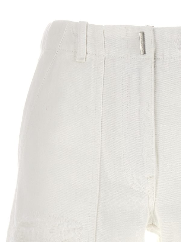 Destroyed denim bermuda shorts - immagine 3