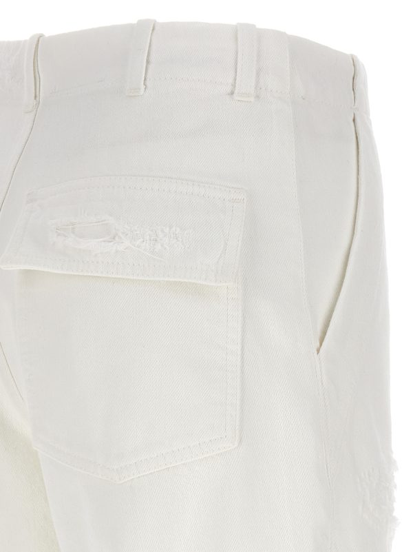 Destroyed denim bermuda shorts - immagine 4