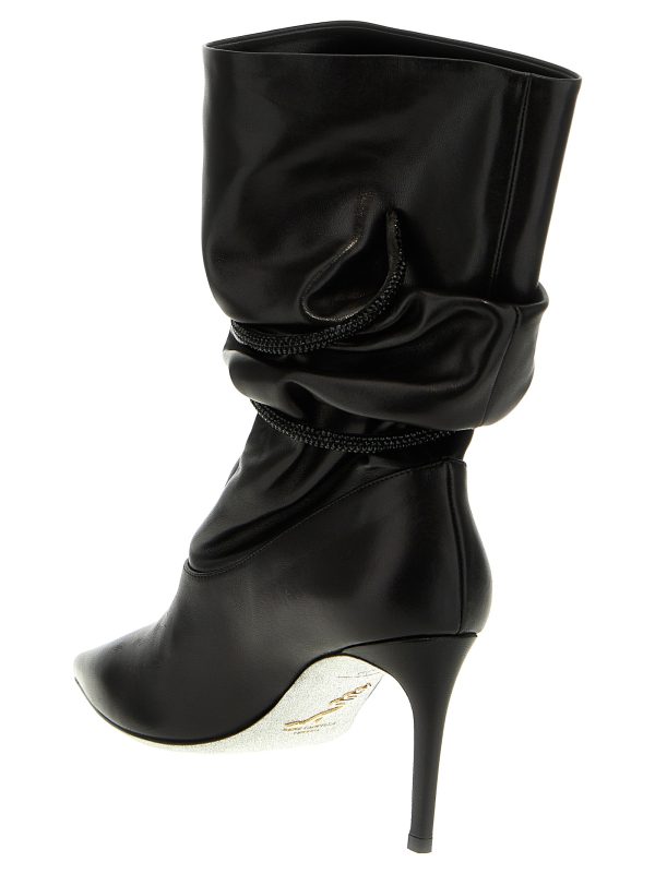 Rhinestone nappa ankle boots - immagine 2