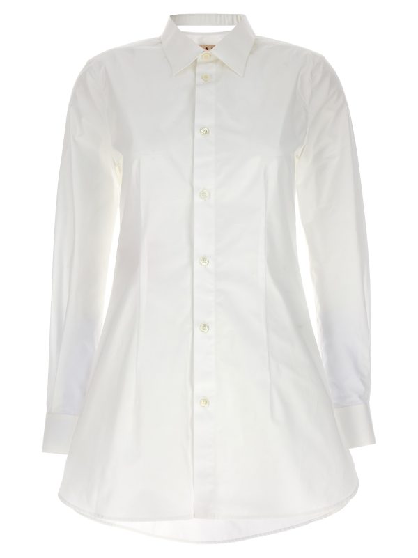 Cut-out collar shirt