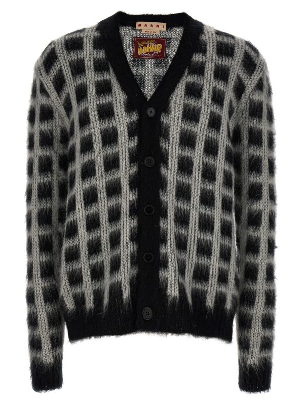 'Brushed Check Fuzzy Wuzzy' cardigan