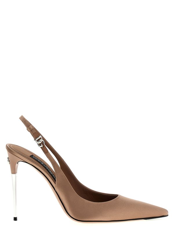 Satin slingbacks