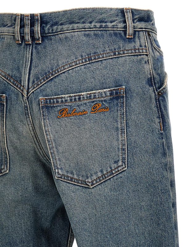 Logo embroidery denim jeans - immagine 4