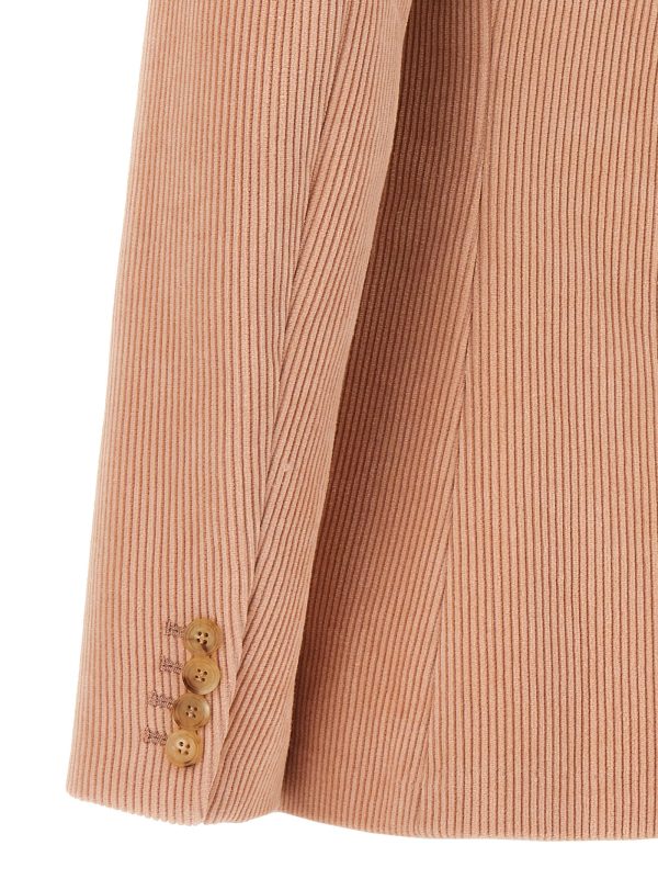 Ribbed single breast corduroy blazer - immagine 4