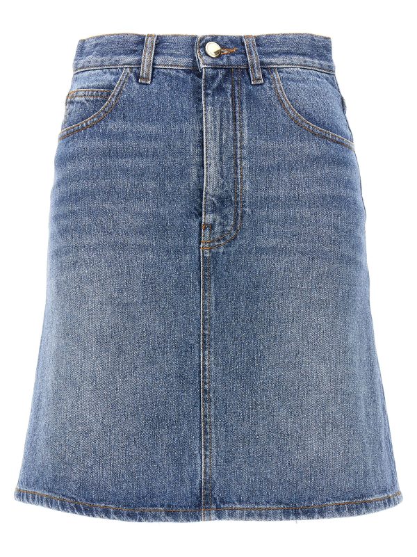 Denim mini skirt