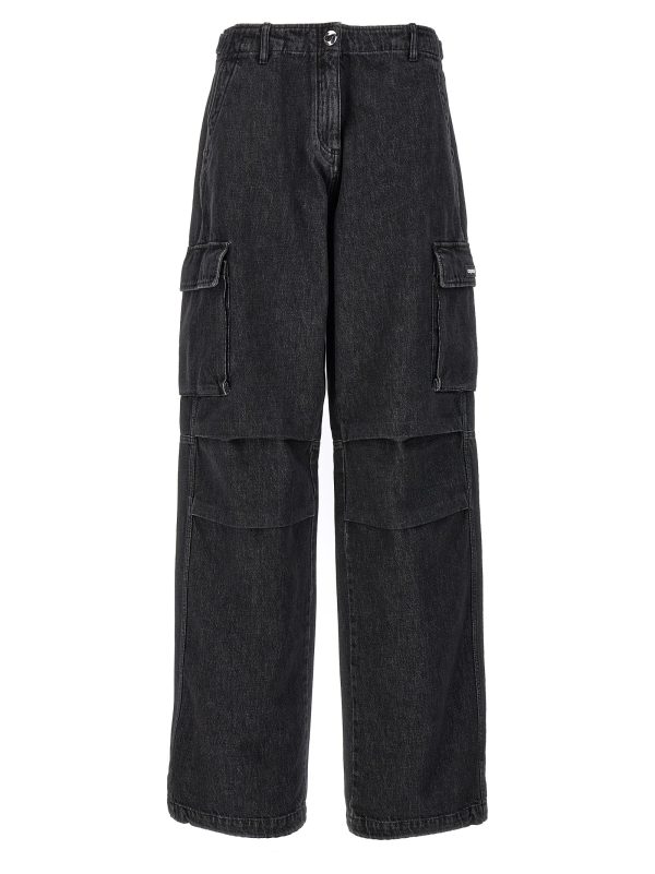 'Denim Wide Leg Cargo' jeans