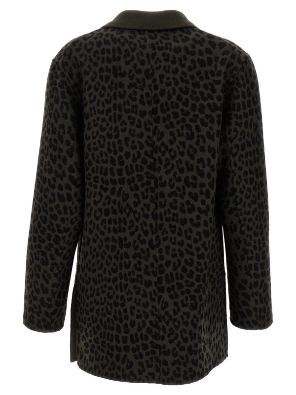 Animal print double-breasted blazer - immagine 2