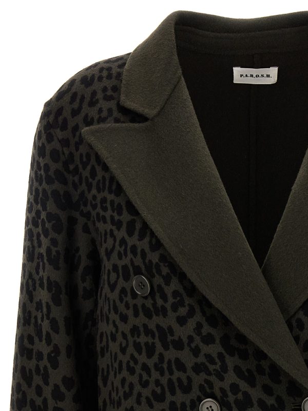 Animal print double-breasted blazer - immagine 3