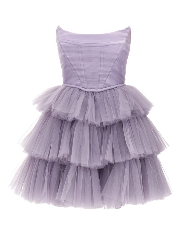 Flounced tulle dress