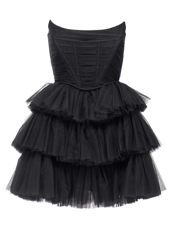 Flounced tulle dress