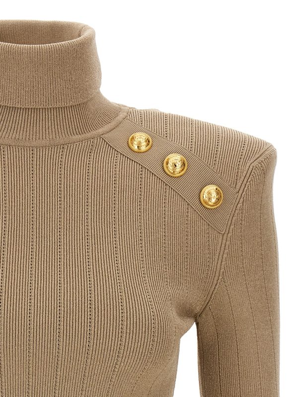 Ribbed button sweater - immagine 3