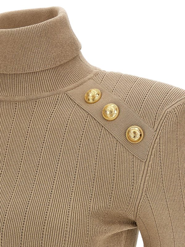 Ribbed button sweater - immagine 4