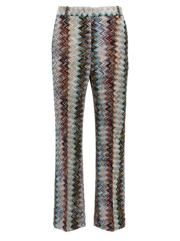 Zig zag lamé pants