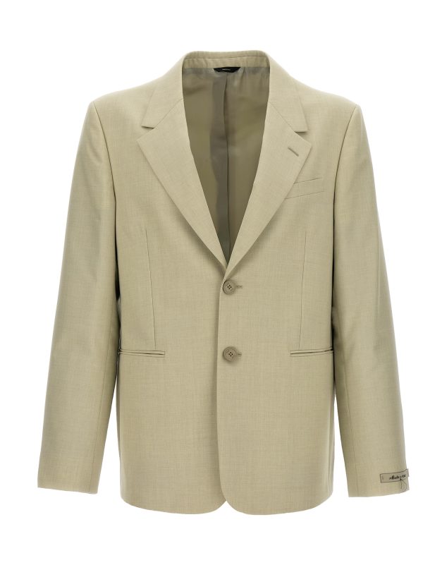 Single-breasted wool blazer