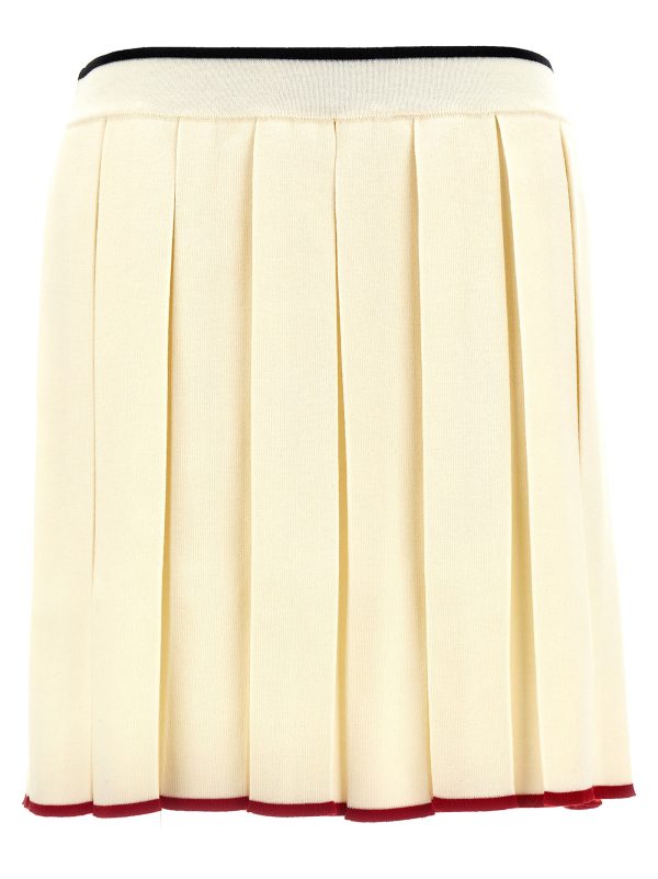 Knitted pleated skirt