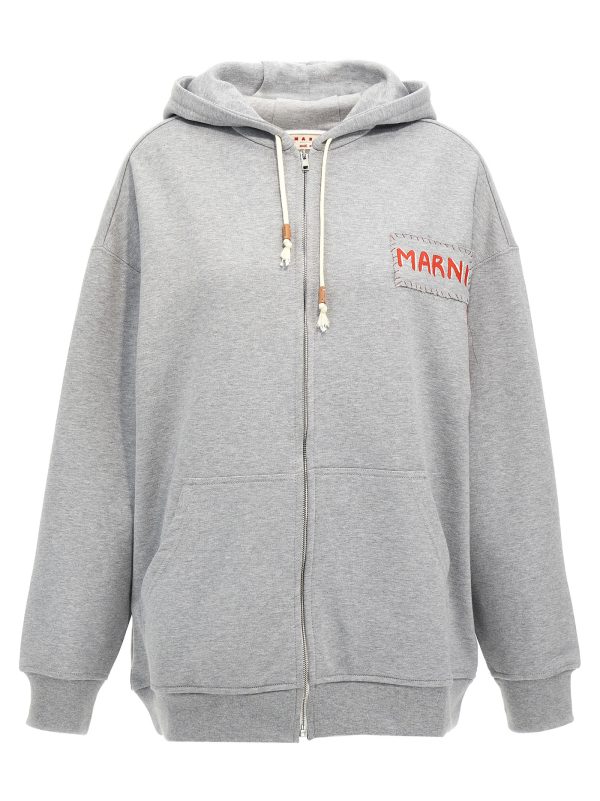 Logo patch hoodie