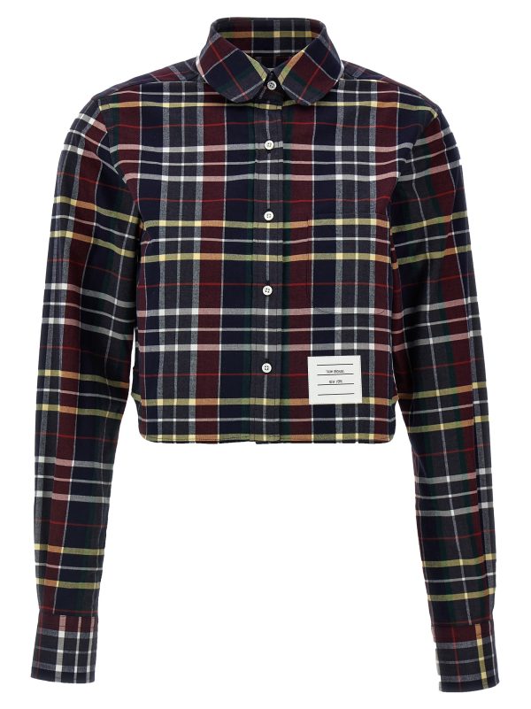 Tartan cropped shirt