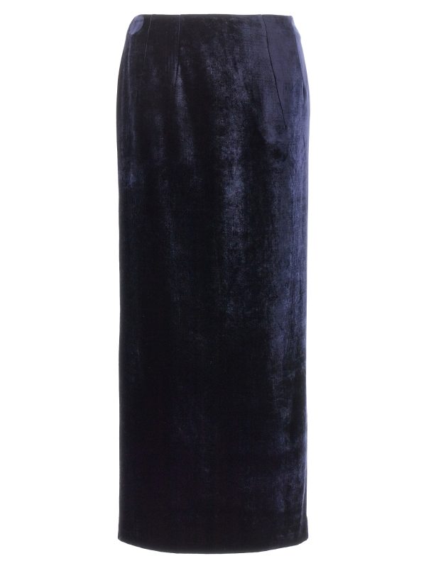 Velvet long skirt