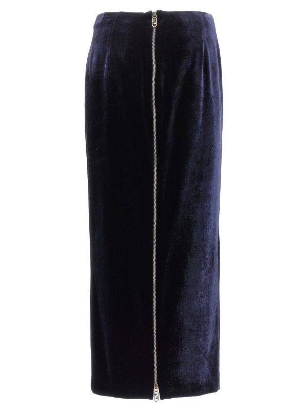 Velvet long skirt - immagine 2